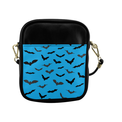 Bats HALLOWEEN SKY BLUE Sling Bag (Model 1627)