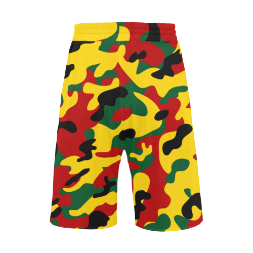Rasta Colors Camo Men's All Over Print Casual Shorts (Model L23)