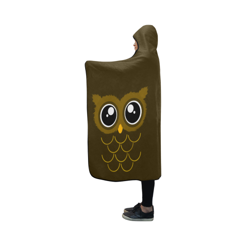 Kawaii Owl Hooded Blanket 50''x40''