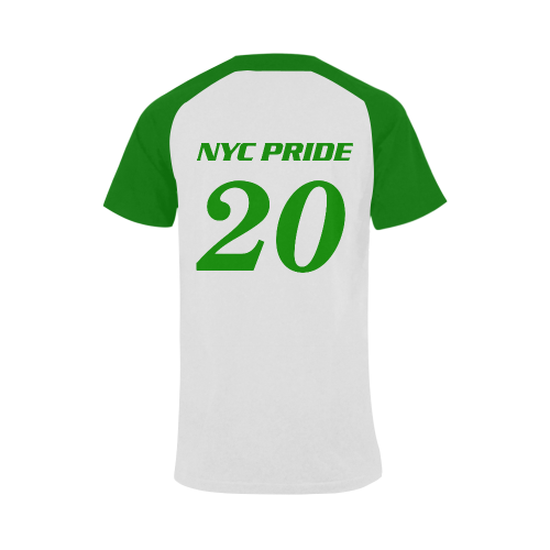 Pride Thin Line Whit/Green Big Men's Raglan T-shirt Big Size (USA Size) (Model T11)