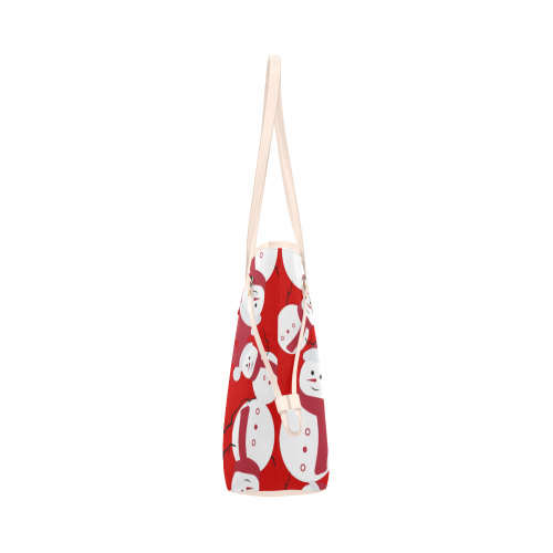 Snowman RED Clover Canvas Tote Bag (Model 1661)