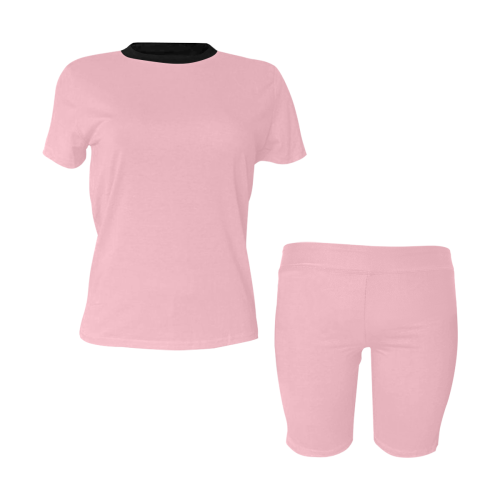 color pink Women's Short Yoga Set