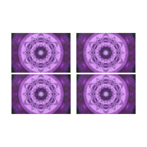 MANDALA PURPLE POWER Placemat 12’’ x 18’’ (Set of 4)