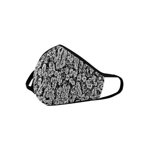 Black And White Abstract Mouth Mask