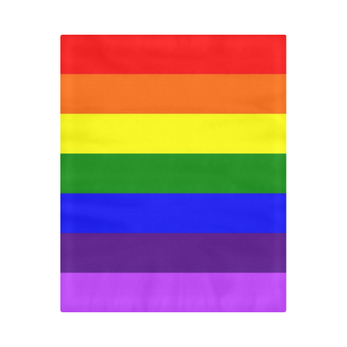 Rainbow Flag (Gay Pride - LGBTQIA+) Duvet Cover 86"x70" ( All-over-print)