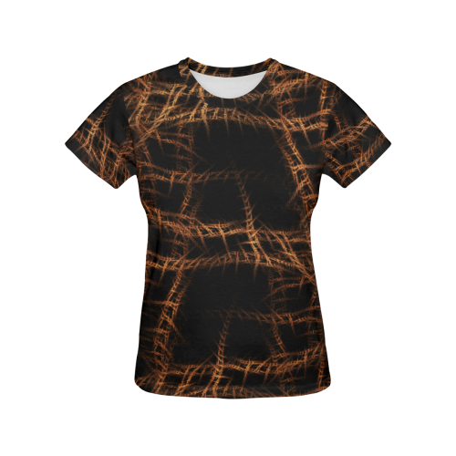 Trapped All Over Print T-Shirt for Women (USA Size) (Model T40)