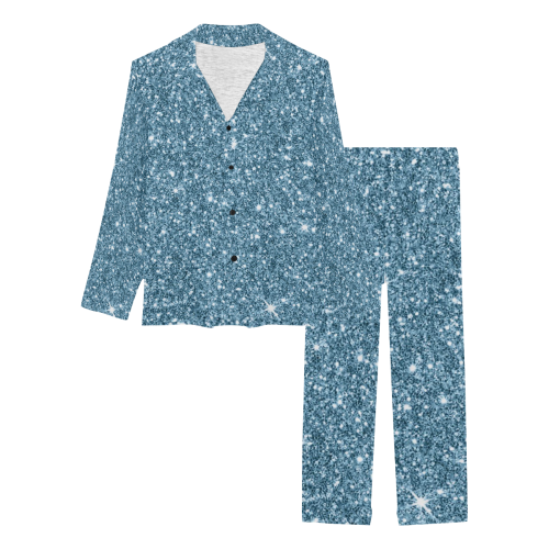 New Sparkling Glitter Print F by JamColors Women's Long Pajama Set