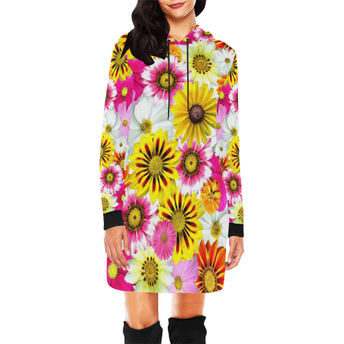 Spring Time Flowers 1 All Over Print Hoodie Mini Dress (Model H27)