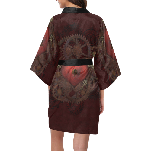 Fantastic Steampunk Heart Love Kimono Robe