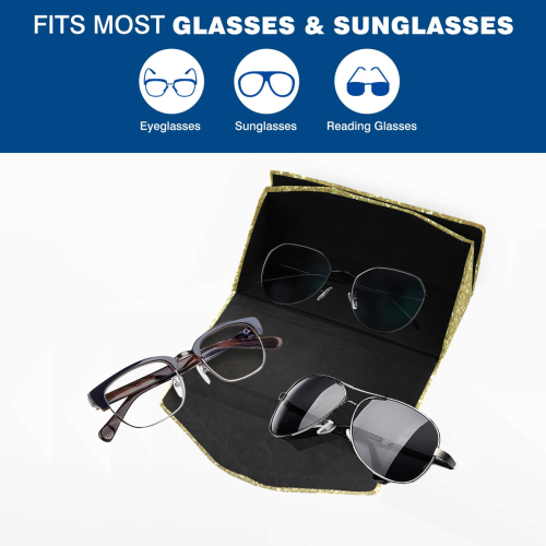 "gold glitter" Custom Foldable Glasses Case