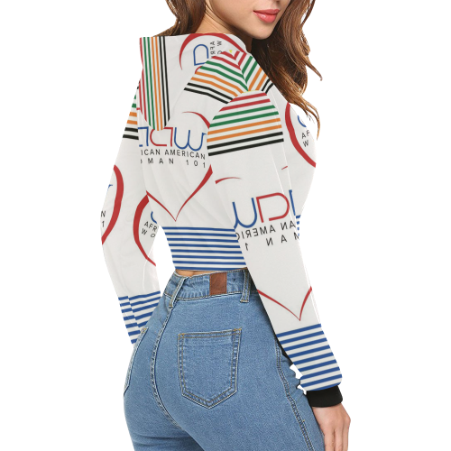AAW101 All Colors Crop Sweater All Over Print Crop Hoodie for Women (Model H22)