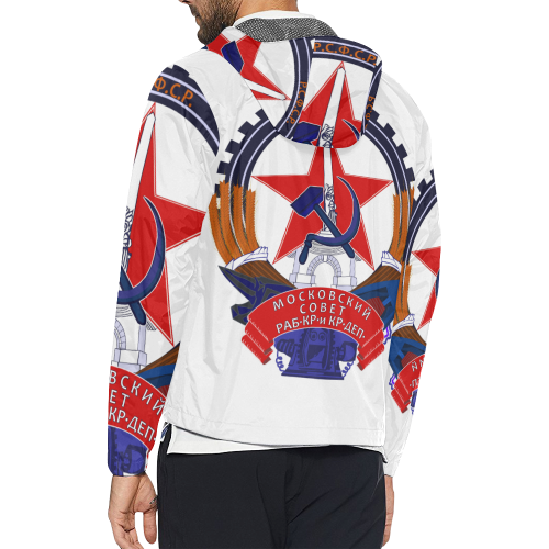 Coat of Arms of Moscow (USSR) Unisex All Over Print Windbreaker (Model H23)