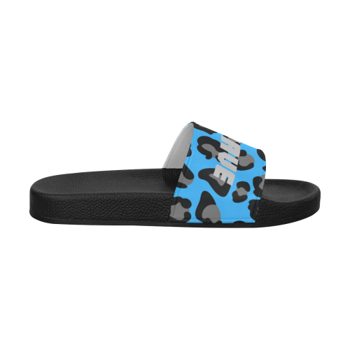 Cheetah Blue Women's Slide Sandals (Model 057)