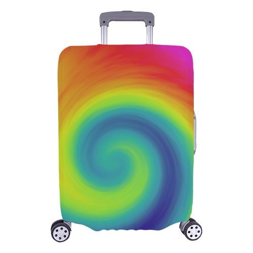 rainbow swirl Luggage Cover/Large 26"-28"