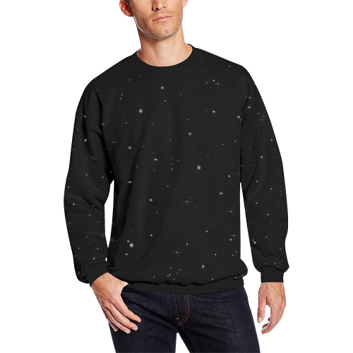 MOON - CUSTOM - rettangolare Men's Oversized Fleece Crew Sweatshirt/Large Size(Model H18)