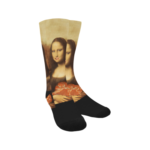 Mona Lisa Valentine's Day Trouser Socks