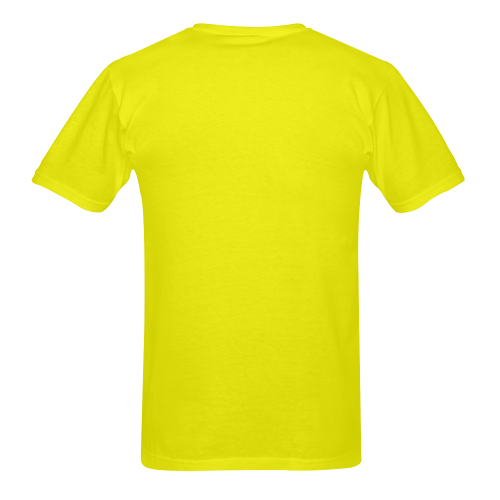Yellow & Black T-Shirt Men's T-Shirt in USA Size (Two Sides Printing)