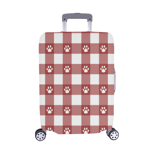 Plaid and paws Luggage Cover/Medium 22"-25"