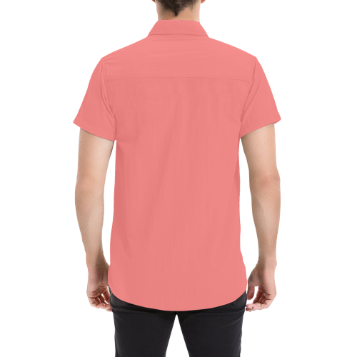 color light red Men's All Over Print Short Sleeve Shirt (Model T53)