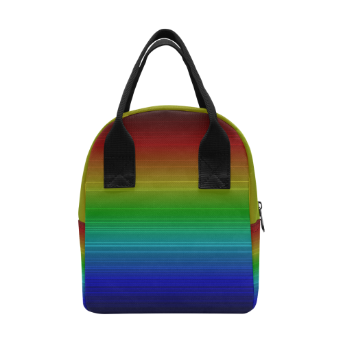 Dark Rainbow Stripes Zipper Lunch Bag (Model 1689)