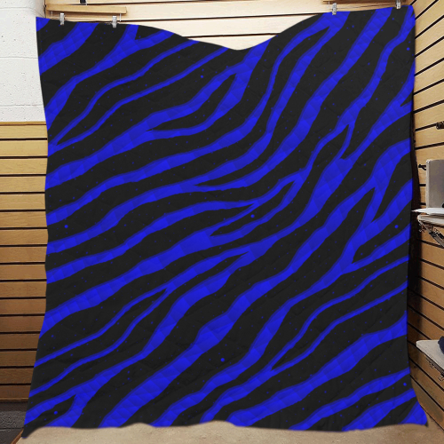 Ripped SpaceTime Stripes - Blue Quilt 70"x80"