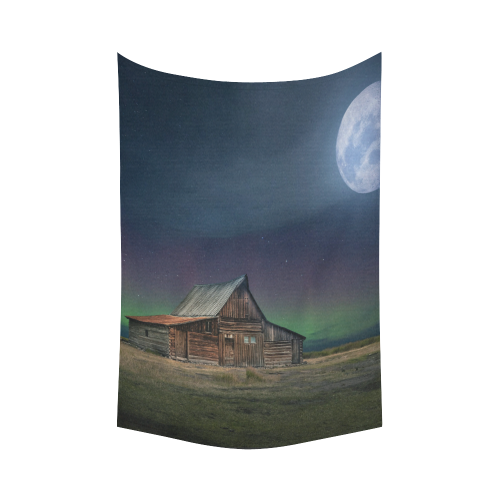 Moonlit Country Dream Cotton Linen Wall Tapestry 60"x 90"