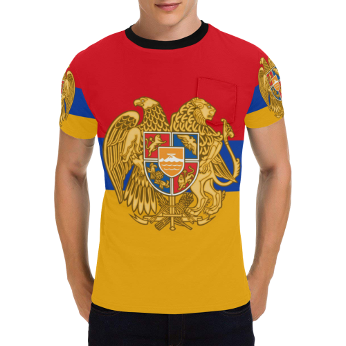 ARMENIA Men's All Over Print T-Shirt with Chest Pocket (Model T56)