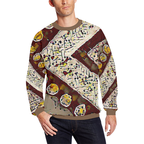 Don't Point3 Men's Oversized Fleece Crew Sweatshirt/Large Size(Model H18)