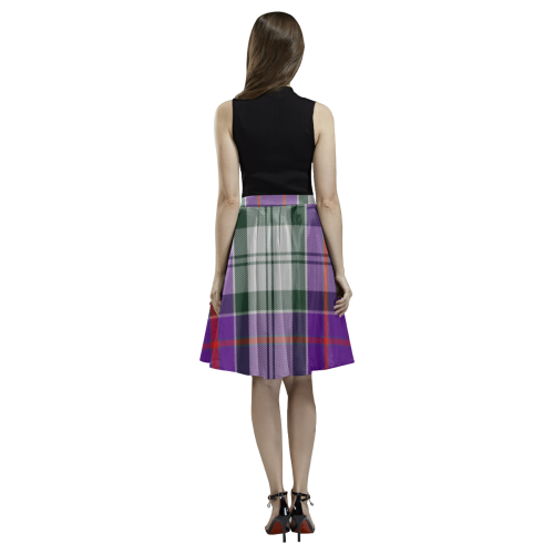 Culloden dress tartan Melete Pleated Midi Skirt (Model D15)