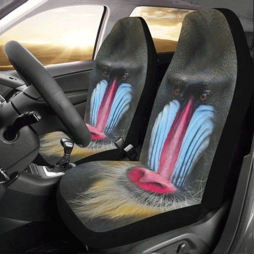 Mandrillus_sphinx_Chester_zoo Car Seat Covers (Set of 2)