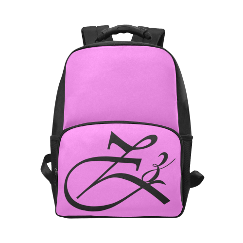 Alphabet Z Pinkish Purple Unisex Laptop Backpack (Model 1663)