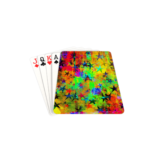 stars and texture colors Playing Cards 2.5"x3.5"