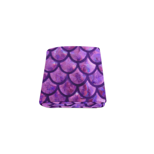 Mermaid SCALES Purple Blanket 40"x50"