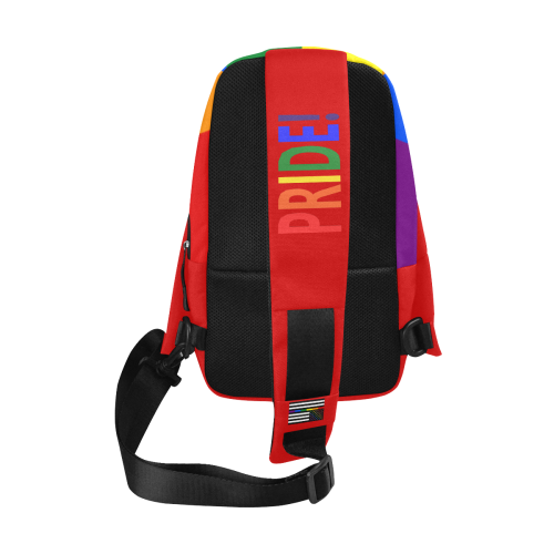 LGBTQ Patched Chest Bag Red Chest Bag (Model 1678)