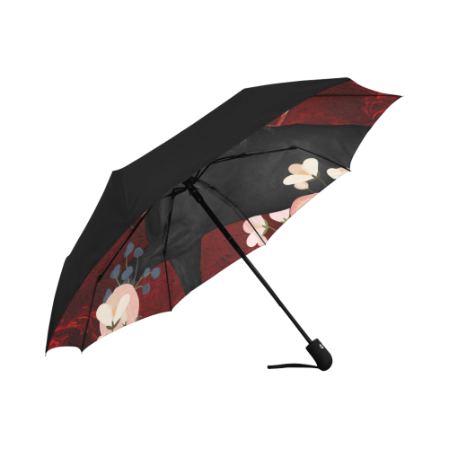 Black horse with flowers Anti-UV Auto-Foldable Umbrella (Underside Printing) (U06)