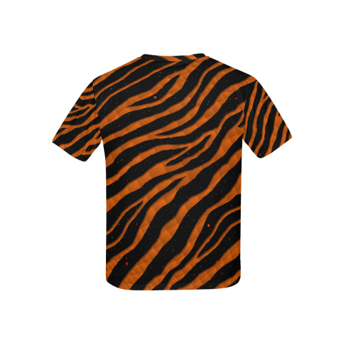 Ripped SpaceTime Stripes - Orange Kids' All Over Print T-shirt (USA Size) (Model T40)