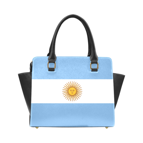 Argentina Flag Rivet Shoulder Handbag (Model 1645)