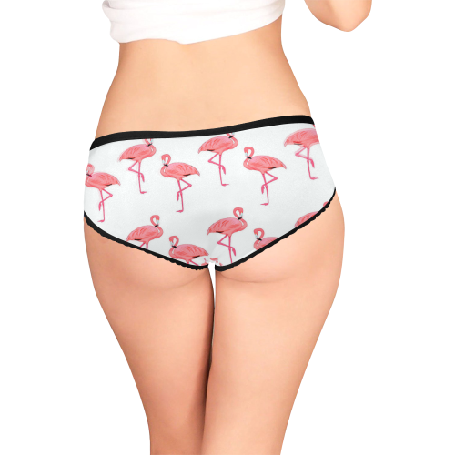 Classic Pink Flamingo Pattern Women's All Over Print Girl Briefs (Model L14)