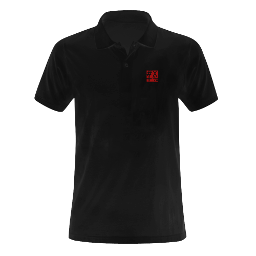 NUMBERS Collection Symbols Red Men's Polo Shirt (Model T24)