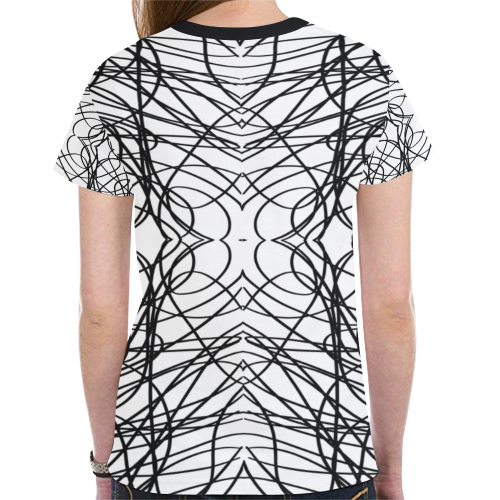 fantasia nera New All Over Print T-shirt for Women (Model T45)