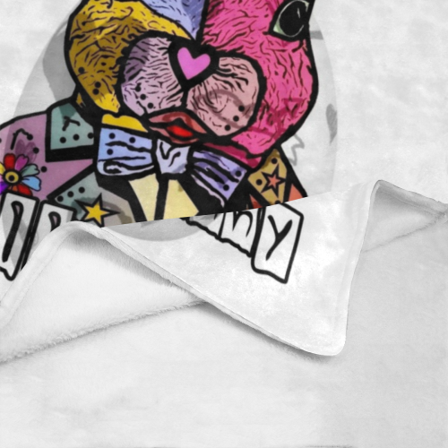 Hello Bunny Popart by Nico Bielow Ultra-Soft Micro Fleece Blanket 60"x80"