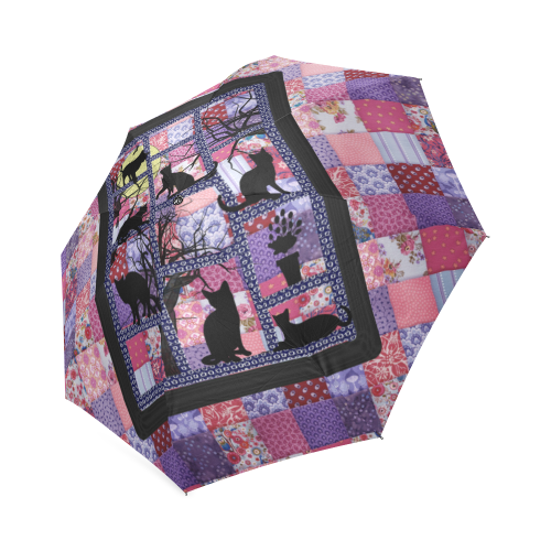 Cats in the Night Foldable Umbrella (Model U01)