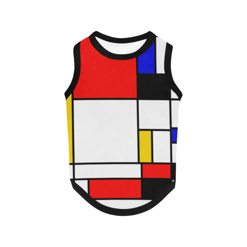 Bauhouse Composition Mondrian Style All Over Print Pet Tank Top