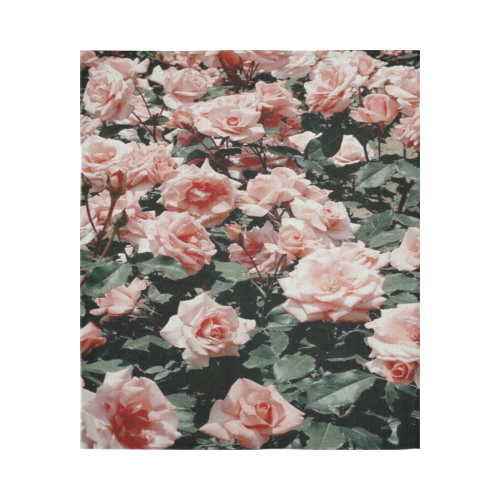 Rose garden Cotton Linen Wall Tapestry 51"x 60"