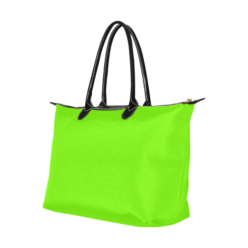 color lawn green Single-Shoulder Lady Handbag (Model 1714)