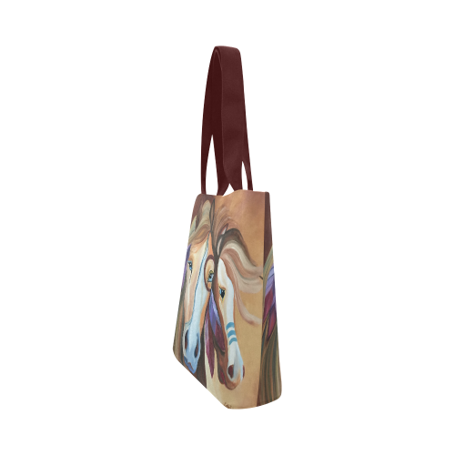 Tote Bag Horse Native American Canvas Tote Bag (Model 1657)