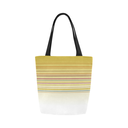 Tote with lines, gold Canvas Tote Bag (Model 1657)