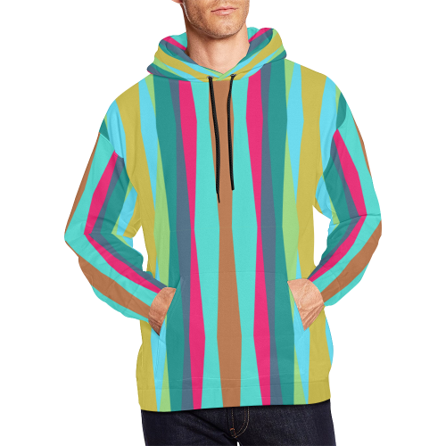 random colors 2 All Over Print Hoodie for Men (USA Size) (Model H13)