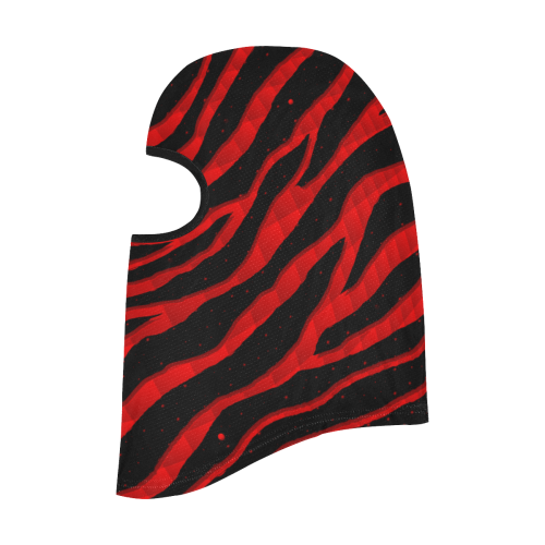 Ripped SpaceTime Stripes - Red All Over Print Balaclava