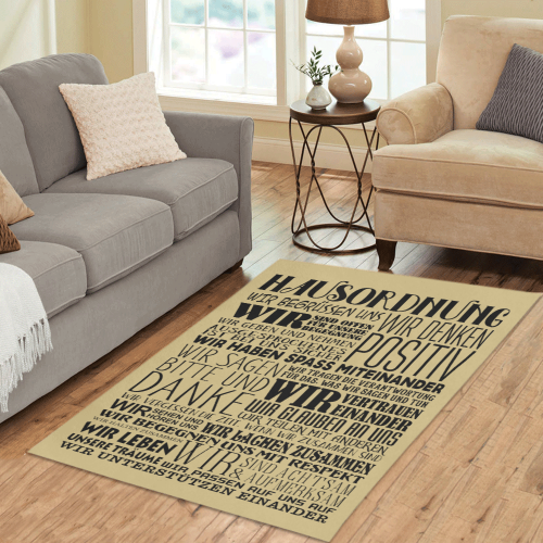 German House Rules - POSITIVE HAUSORDNUNG 1 Area Rug 5'x3'3''